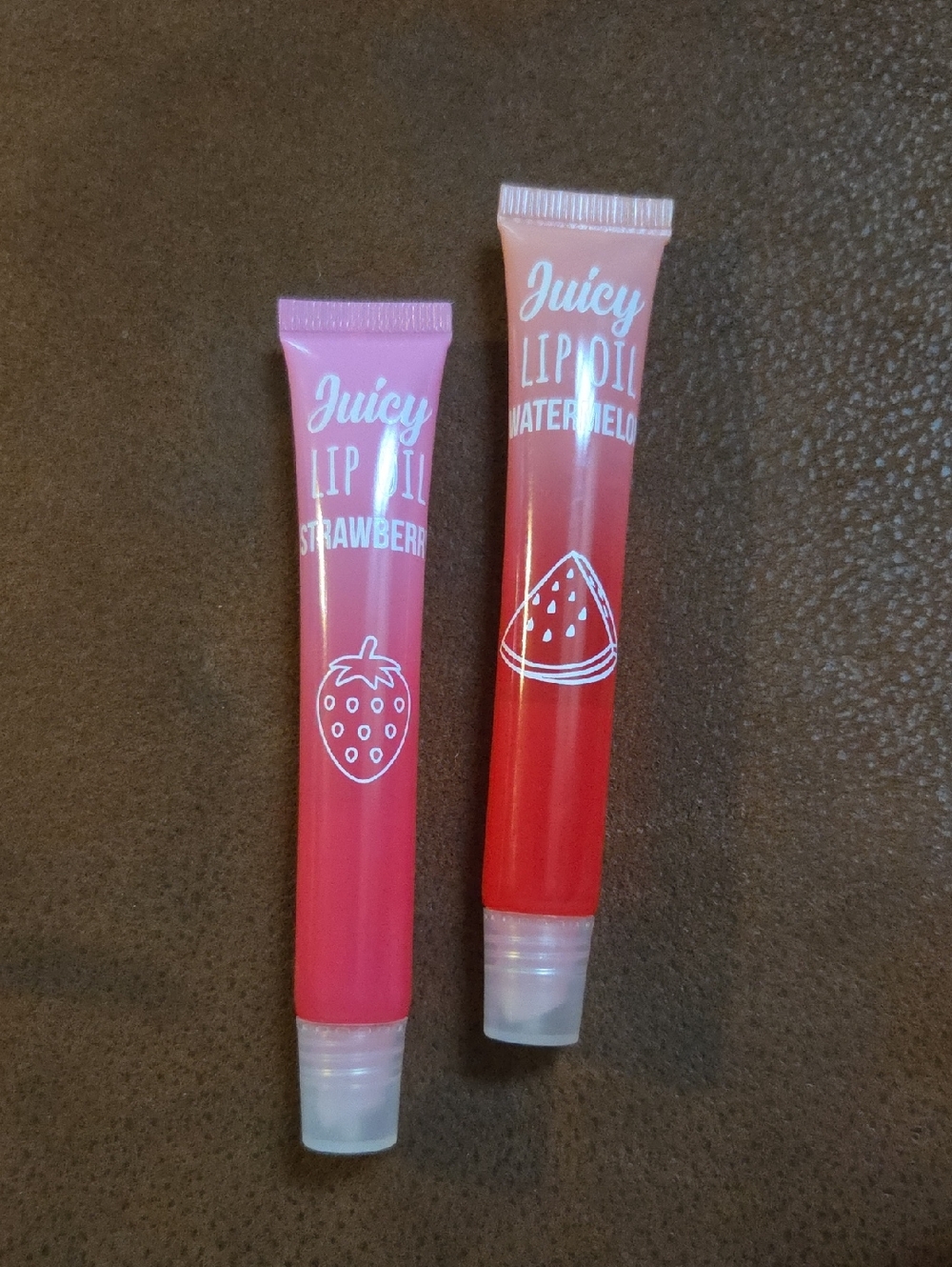 Juicy Lip Oil Duo - Watermelon (Red) & Strawberry (Pink)